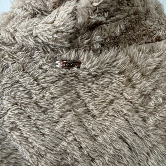 Calvin Klein Soft Fluffy Light Brown Jacket Size XL NWT - Picture 3 of 5
